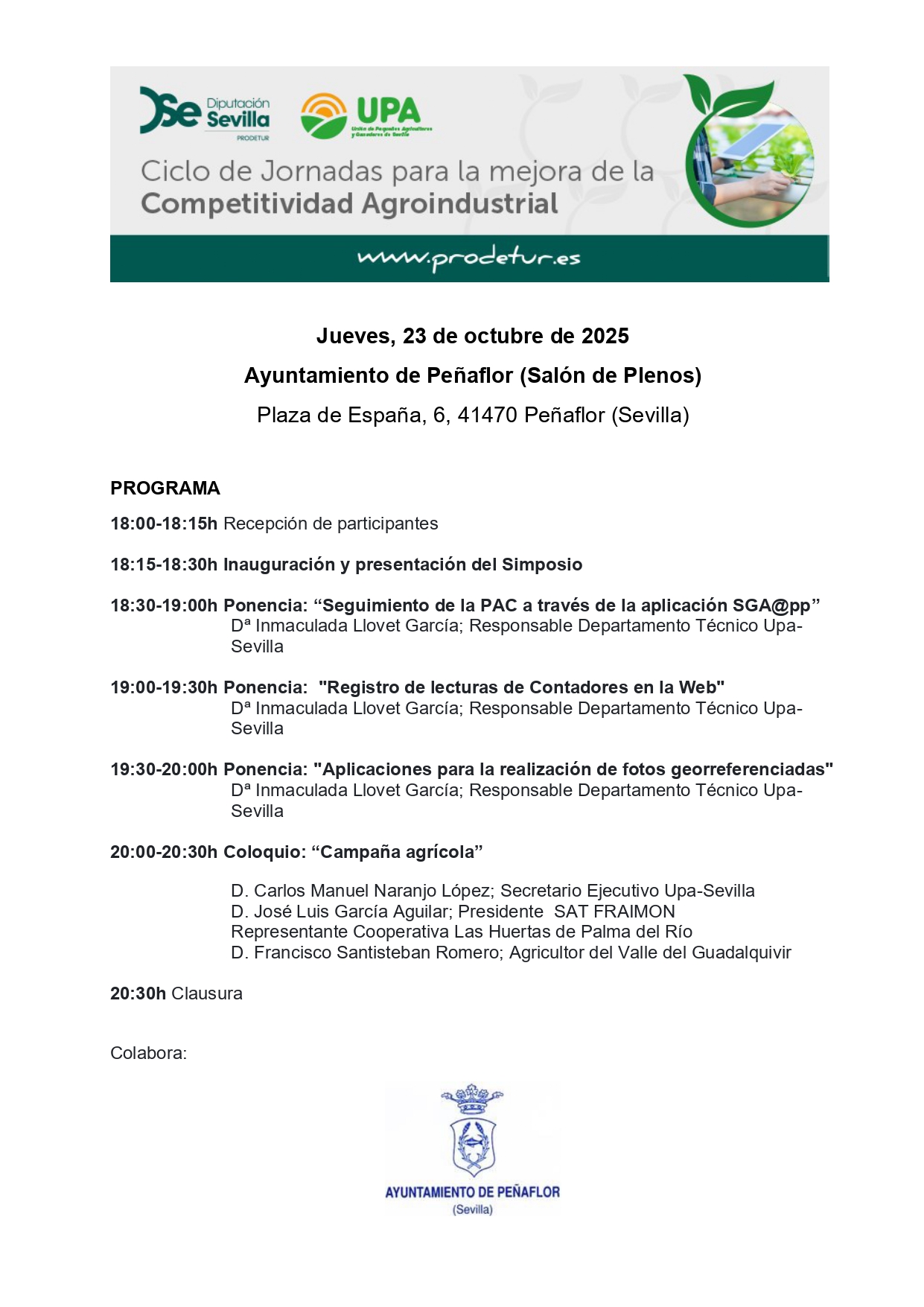 PROGRAMA CICLO JORNADAS MEJORA COMPETITIVIDAD AGROIND. PEÑAFLOR 23.10.25_page-0001